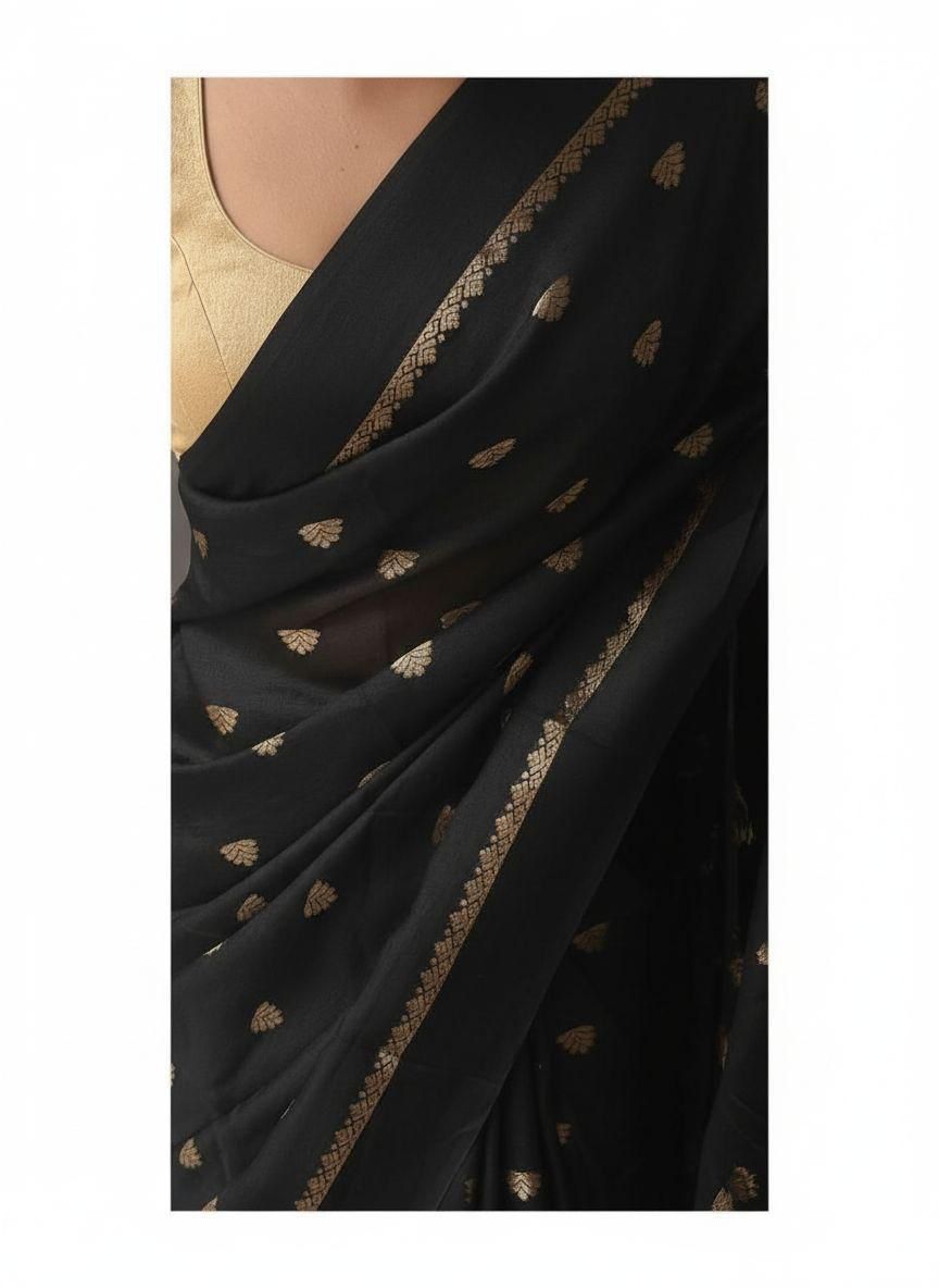 Khadi Viscose Silk Saree with Viscose Jacquard Bhutta Weaving