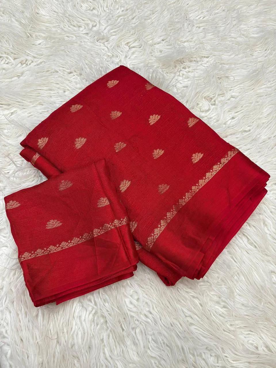 Khadi Viscose Silk Saree with Viscose Jacquard Bhutta Weaving