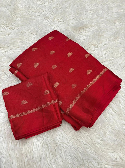 Khadi Viscose Silk Saree with Viscose Jacquard Bhutta Weaving