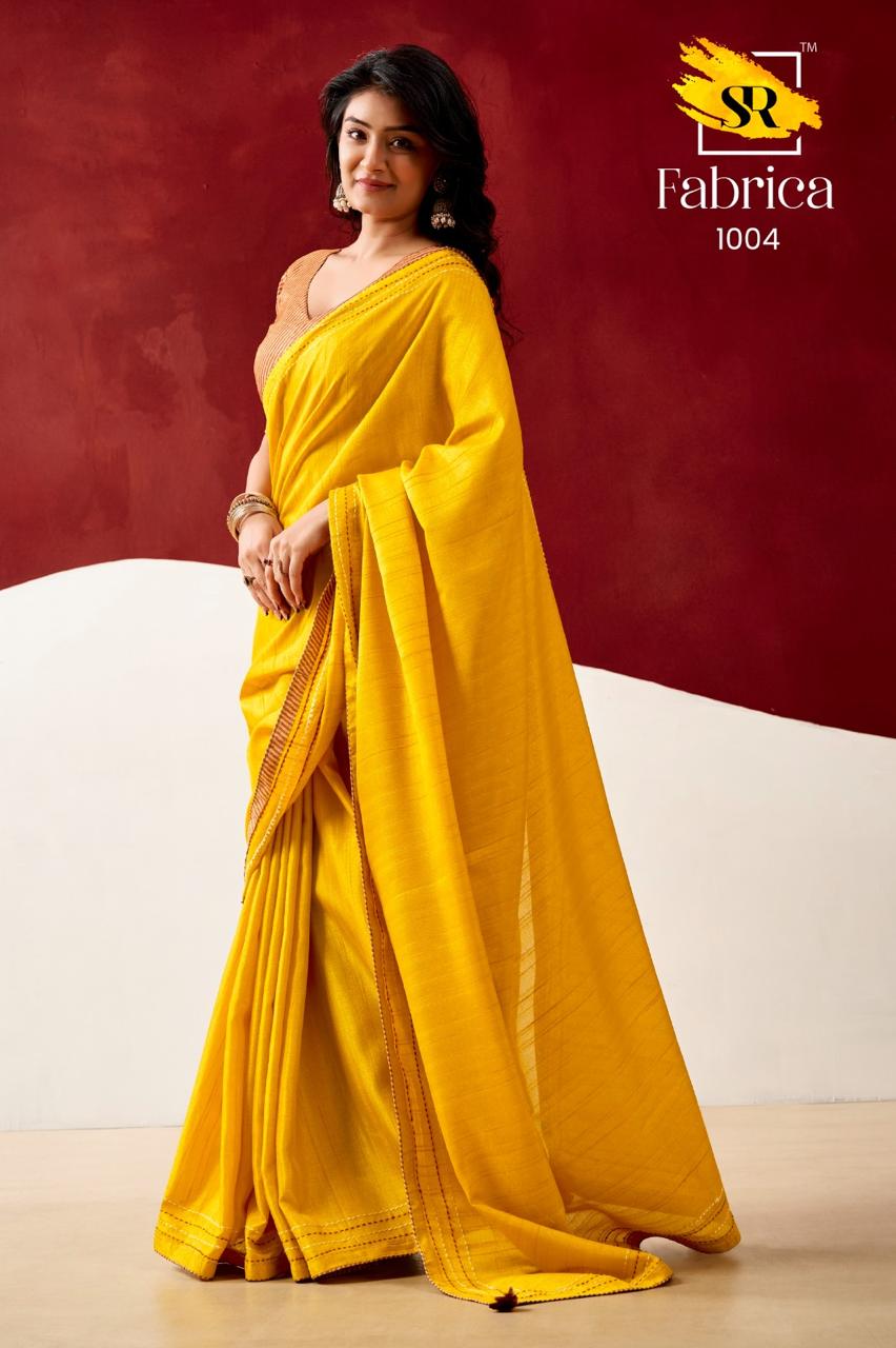 Semi Tussar Silk Saree with Katha Thread Work Borders