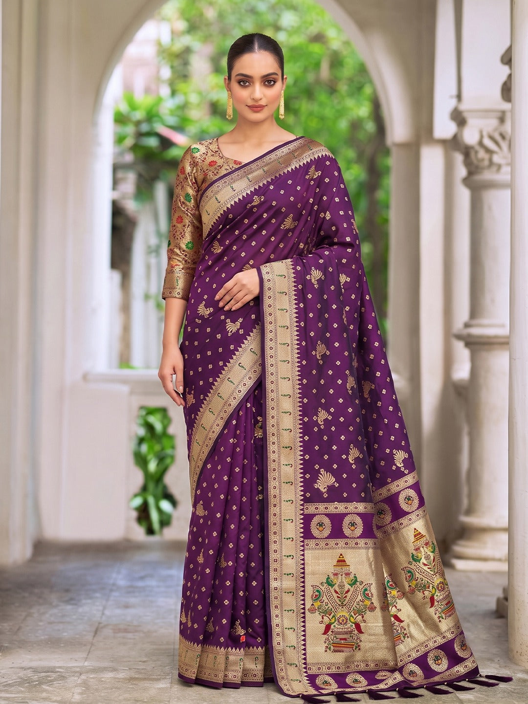 Semi Kanjivaram Banarasi Silk Saree