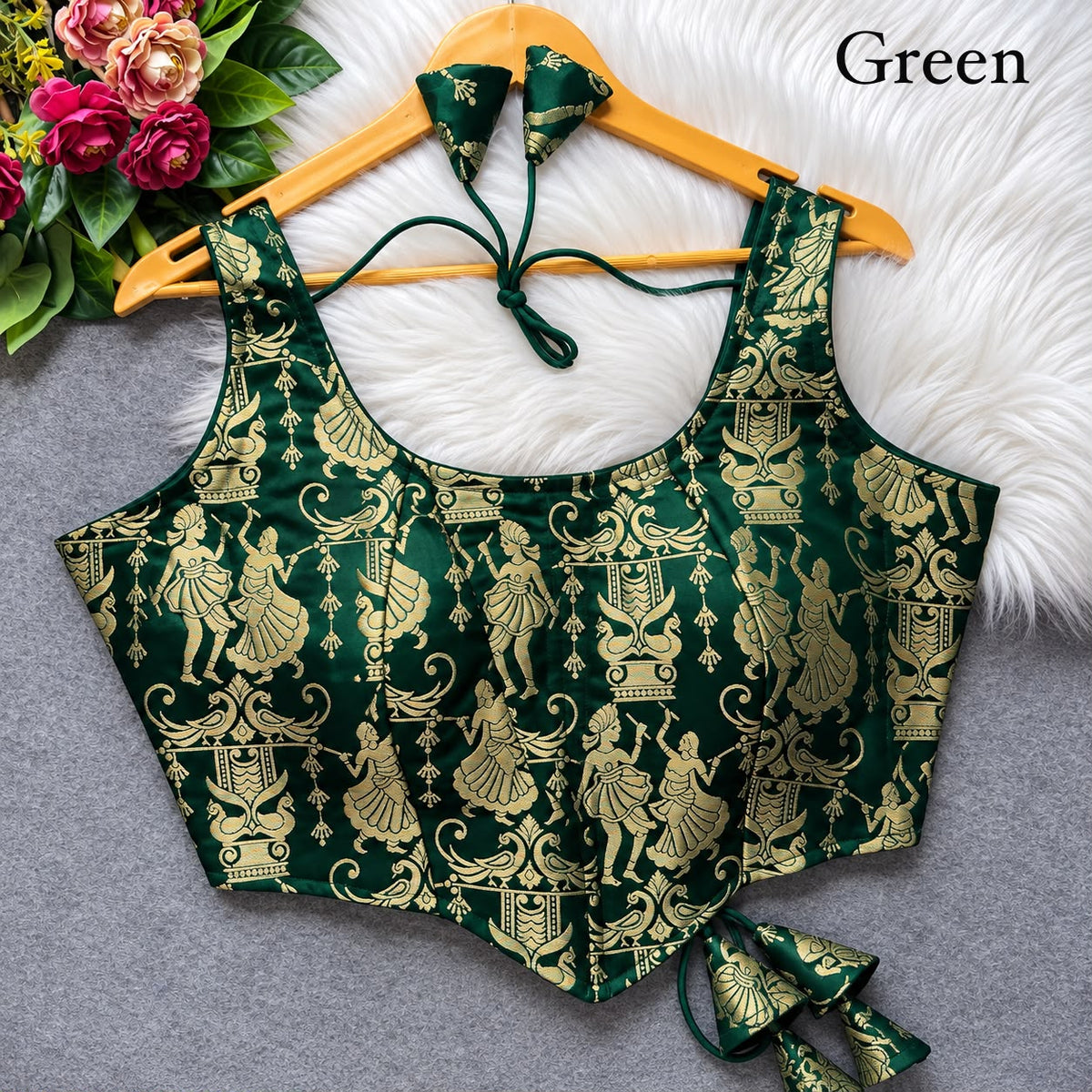 Readymade Brocade Silk Corset Blouse