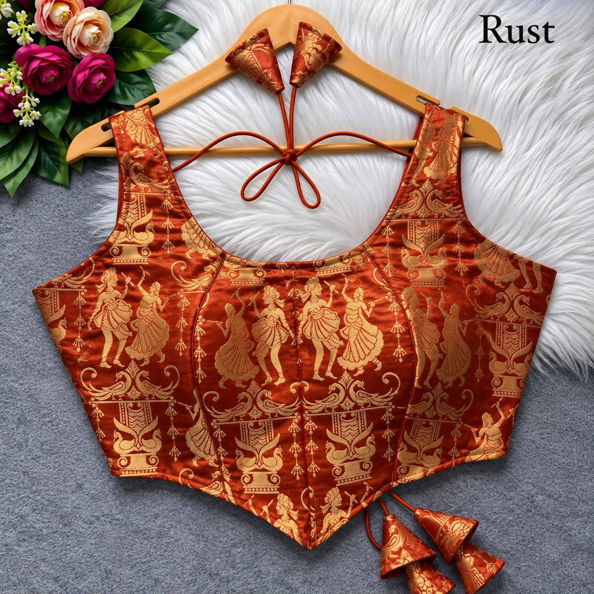 Readymade Brocade Silk Corset Blouse