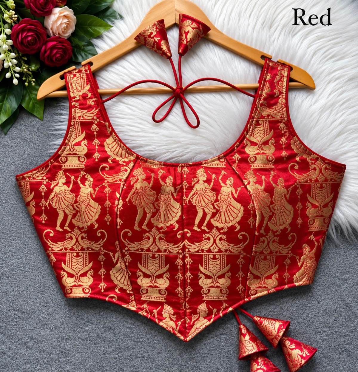 Readymade Brocade Silk Corset Blouse
