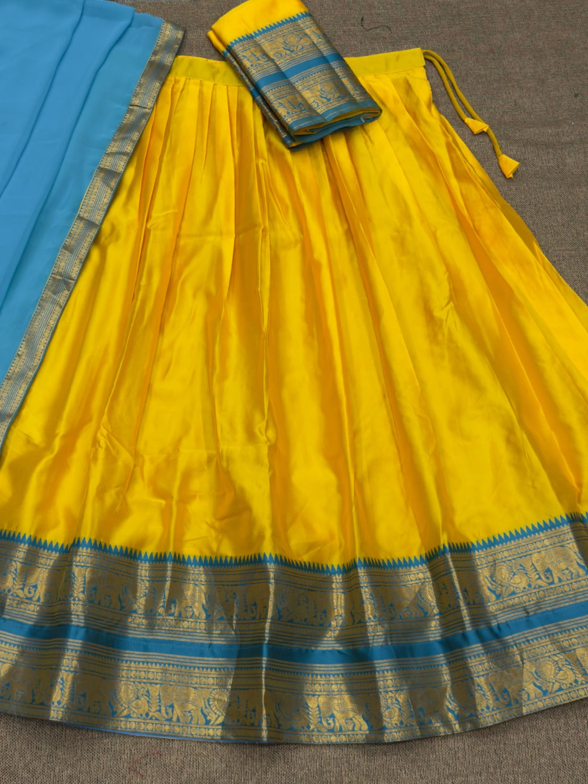 Kanchi Cotton Silk Readymade Lehenga Set – 99 AED