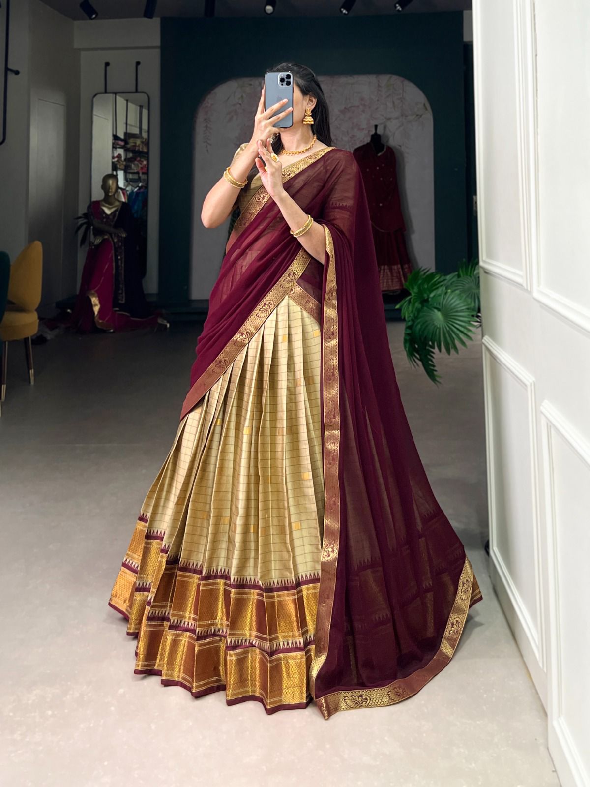 Cotton Silk Dhavani Collection – 99 AED
