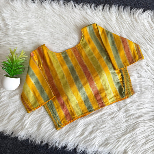 Side Elastic Stretchable Banarasi Silk Blouse – 55 AED