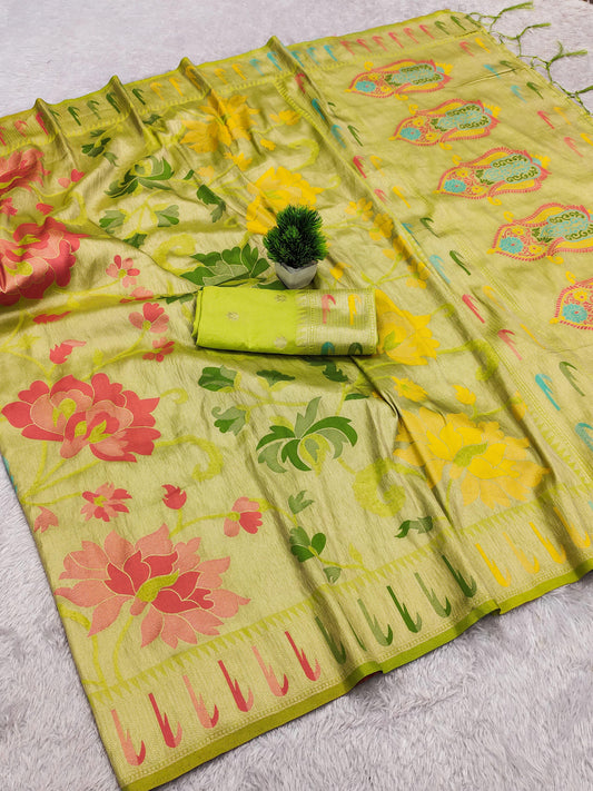 Tissue Paithani Silk Saree – 99 AED