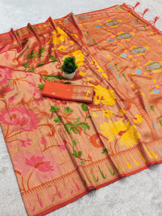 Tissue Paithani Silk Saree – 99 AED
