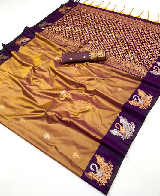 Soft Handloom Dual Tone Effect Saree – 99 AED