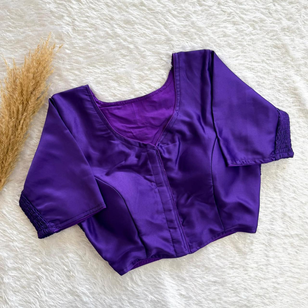 Plain Stretchable Readymade Blouse – Regular Size