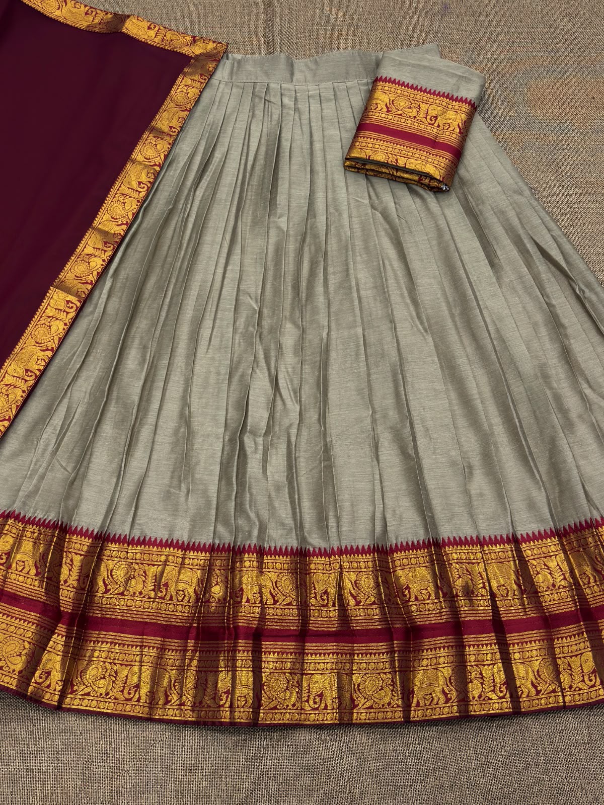 Cotton Silk Readymade Dhavani / Half Saree Collection – 99 AED