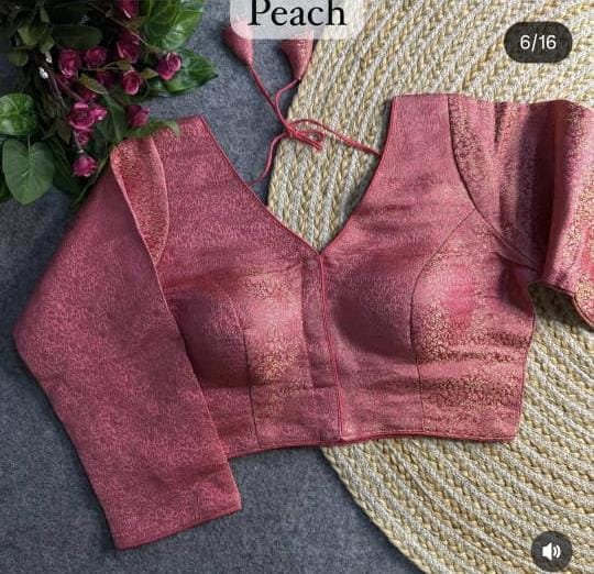 Banarasi Brocade Silk Readymade Long Sleeve Blouse – 50 AED