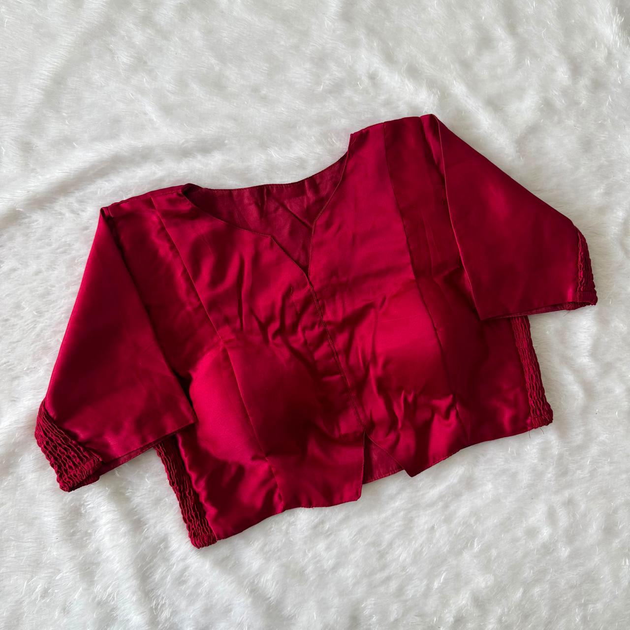 Plain Stretchable Readymade Blouse – Regular Size
