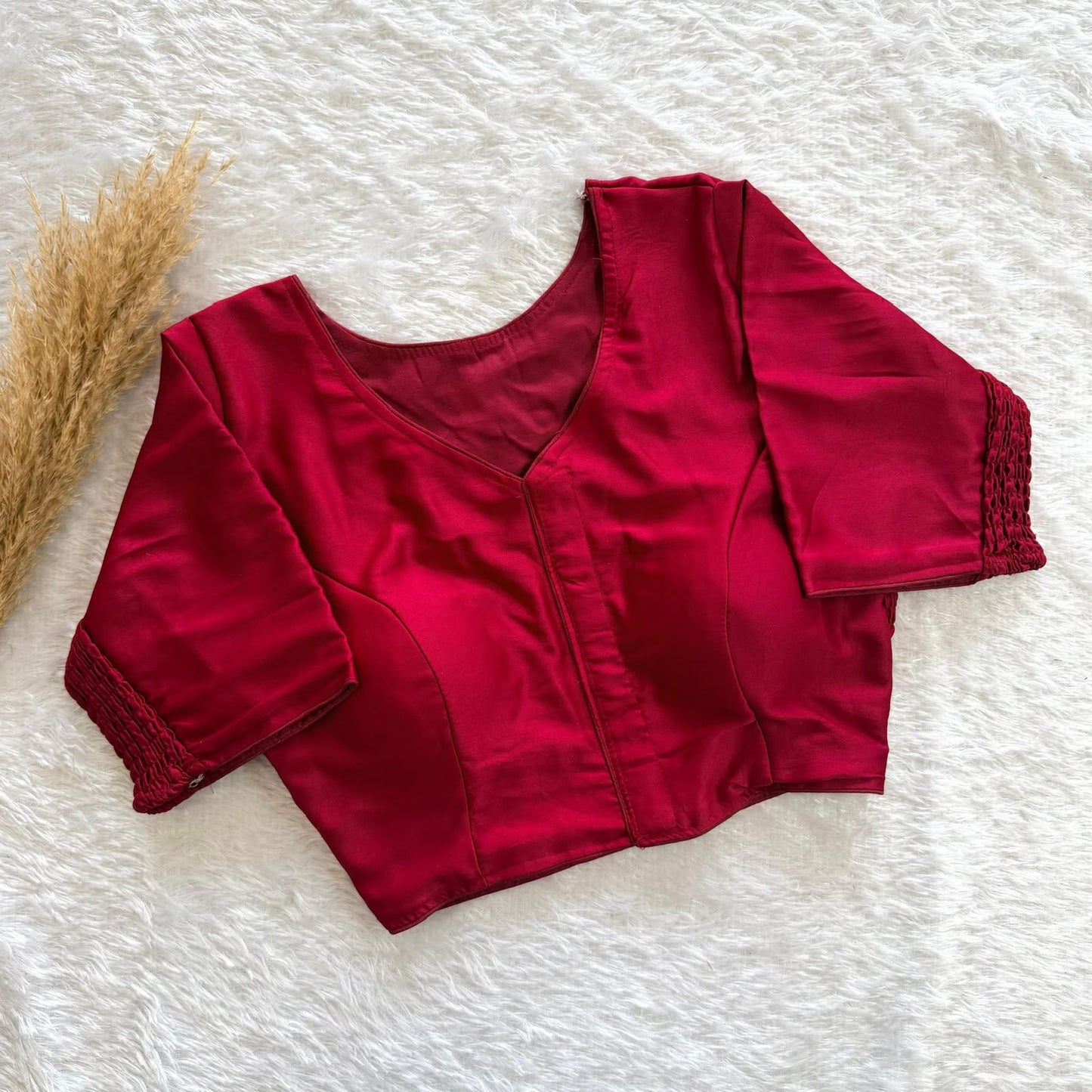 Plain Stretchable Readymade Blouse – Regular Size