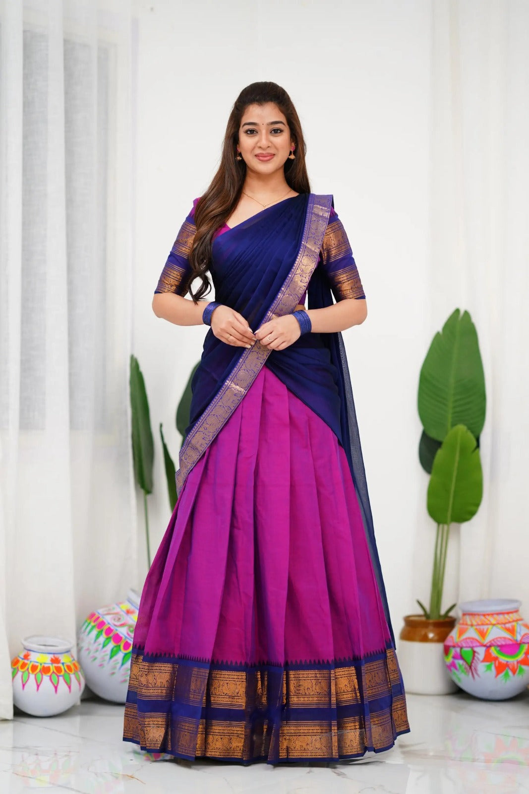 Kanchi Cotton Silk Readymade Lehenga Set – 99 AED