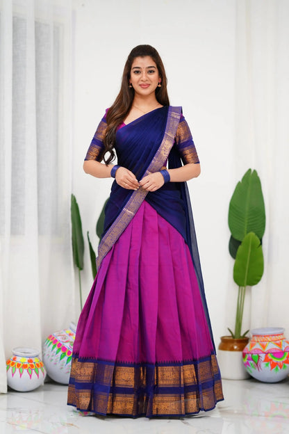 Kanchi Cotton Silk Readymade Lehenga Set – 99 AED