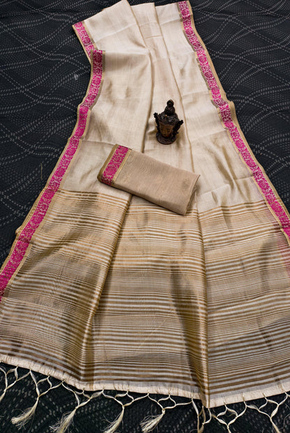 Semi Tussar Silk Sarees – 69 AED