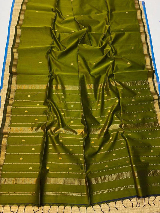 Semi Maheshwari Chanderi Silk Sarees 3