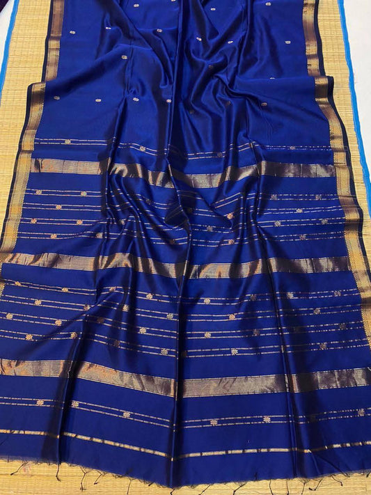 Semi Maheshwari Chanderi Silk Sarees4
