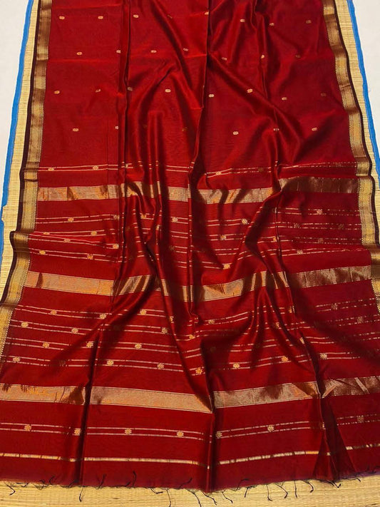 Semi Maheshwari Chanderi Silk Sarees 8
