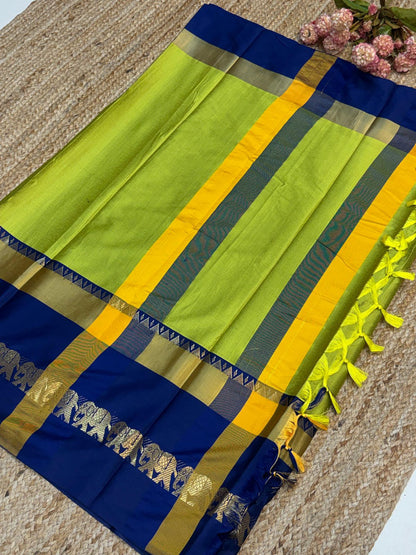 Cotton Silk Sarees with Jacquard Borders – 50 AED