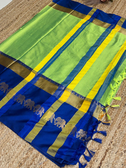 Cotton Silk Sarees with Jacquard Borders – 50 AED