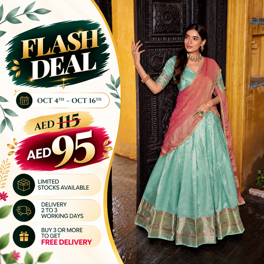 Fully Stitched Readymade Dhavani / Half Saree