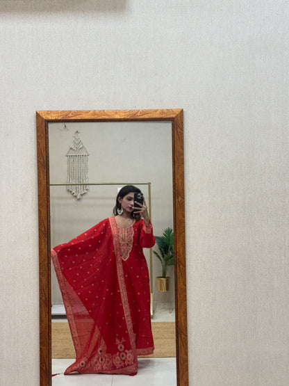 Georgette Chikenari Embroidered suits