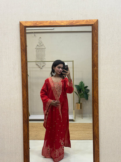 Georgette Chikenari Embroidered suits