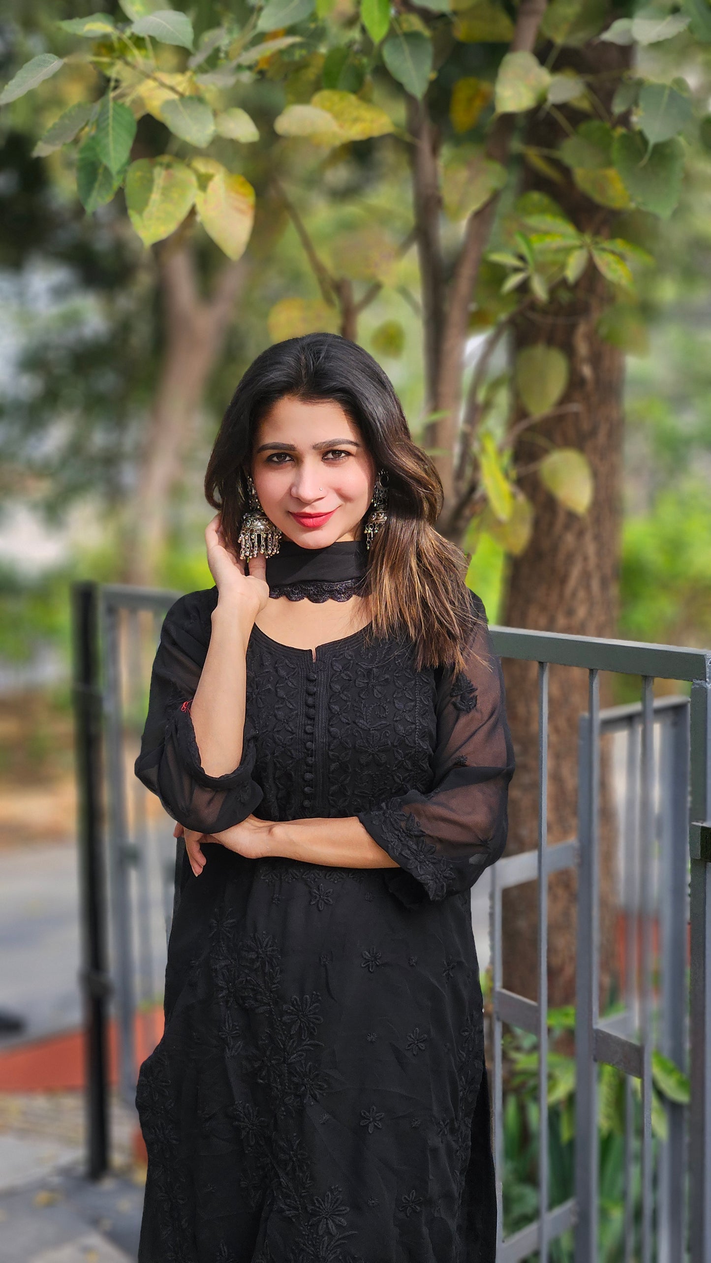 Roman silk Jequard Zari weaving suits - BLACK