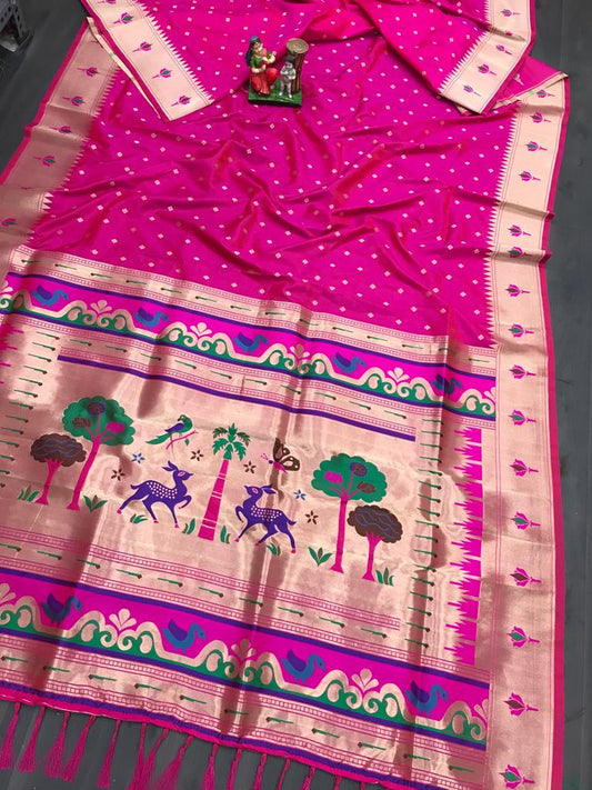 Marigold MG – Soft Kanjivaram Lichi Silk Saree with Zari Butti & Jumkha Pallu MG10