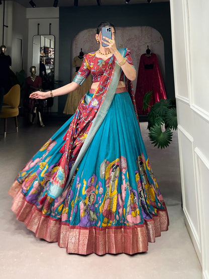 JASPREET – Printed Silk Lehenga Choli Set - LNB1231SLM