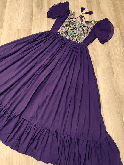 KA-1179 – Readymade Designer Gown Collection - Purple