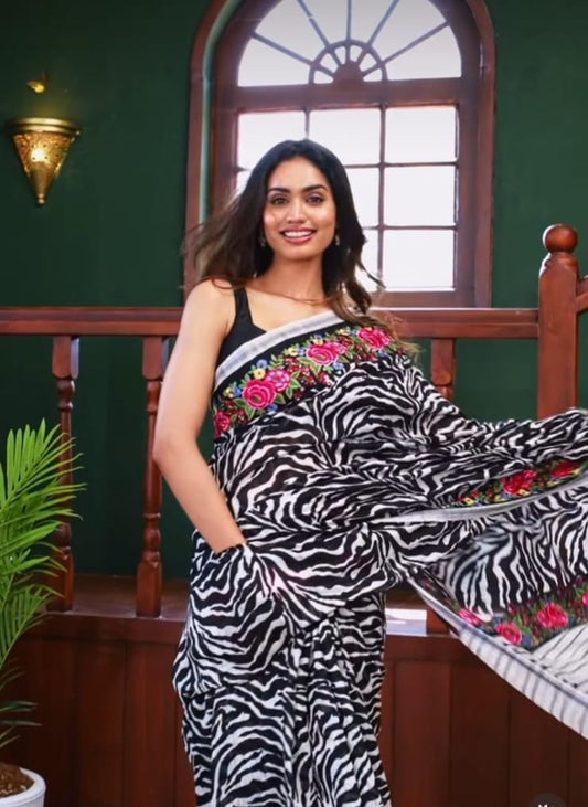 MG579 Linen Saree