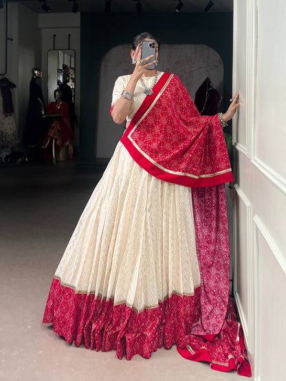Cotton Lehenga Choli Set LNB1669OWT