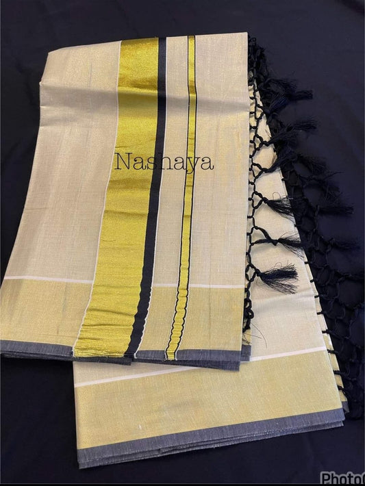 Golden tissue silk saree