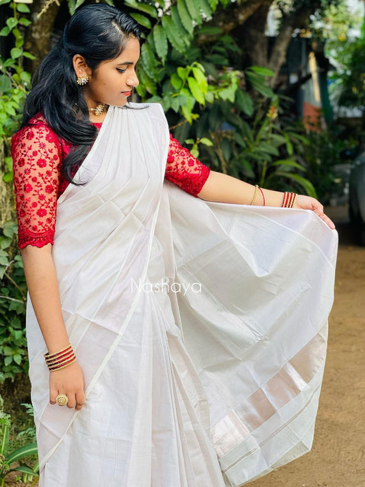 Rose Gold Tissue Silk Sarees