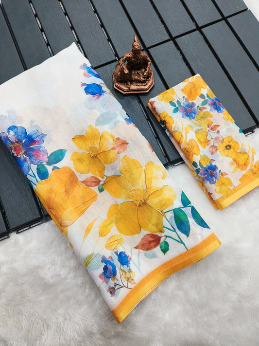 Linen Slub Cotton Sarees – Breezy Elegance & Everyday Comfort