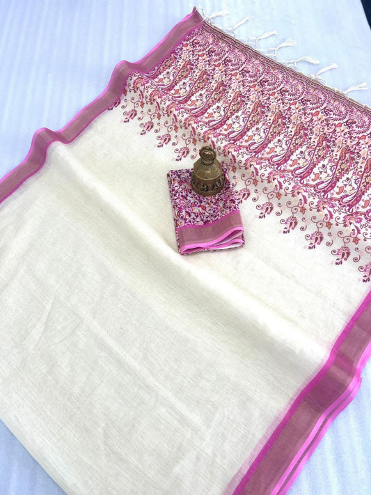 Linen Slub Cotton Sarees – Breezy Comfort & Everyday Elegance