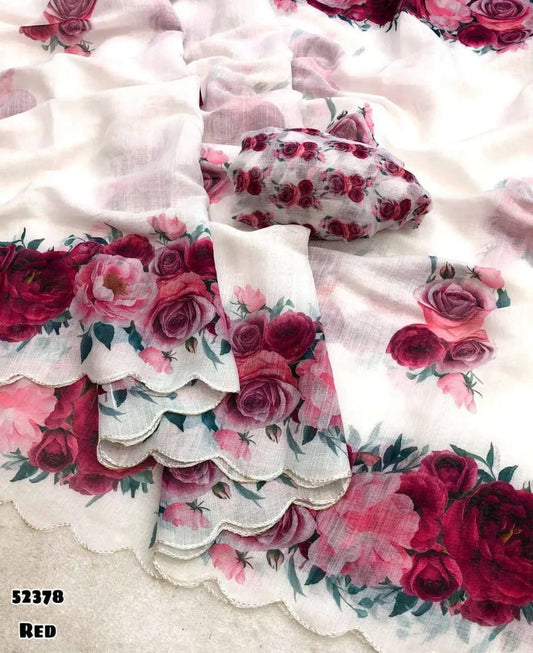 Linen Slub Cotton Sarees – Breezy Comfort with Everyday Elegance