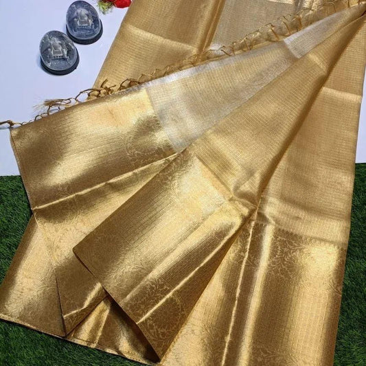 Kora Tissue Silk Sarees – Jacquard Weaving Borders, Classic Elegance