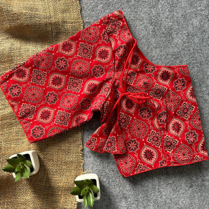 Ajrakh Cotton Ready Made Blouse – 50 AED