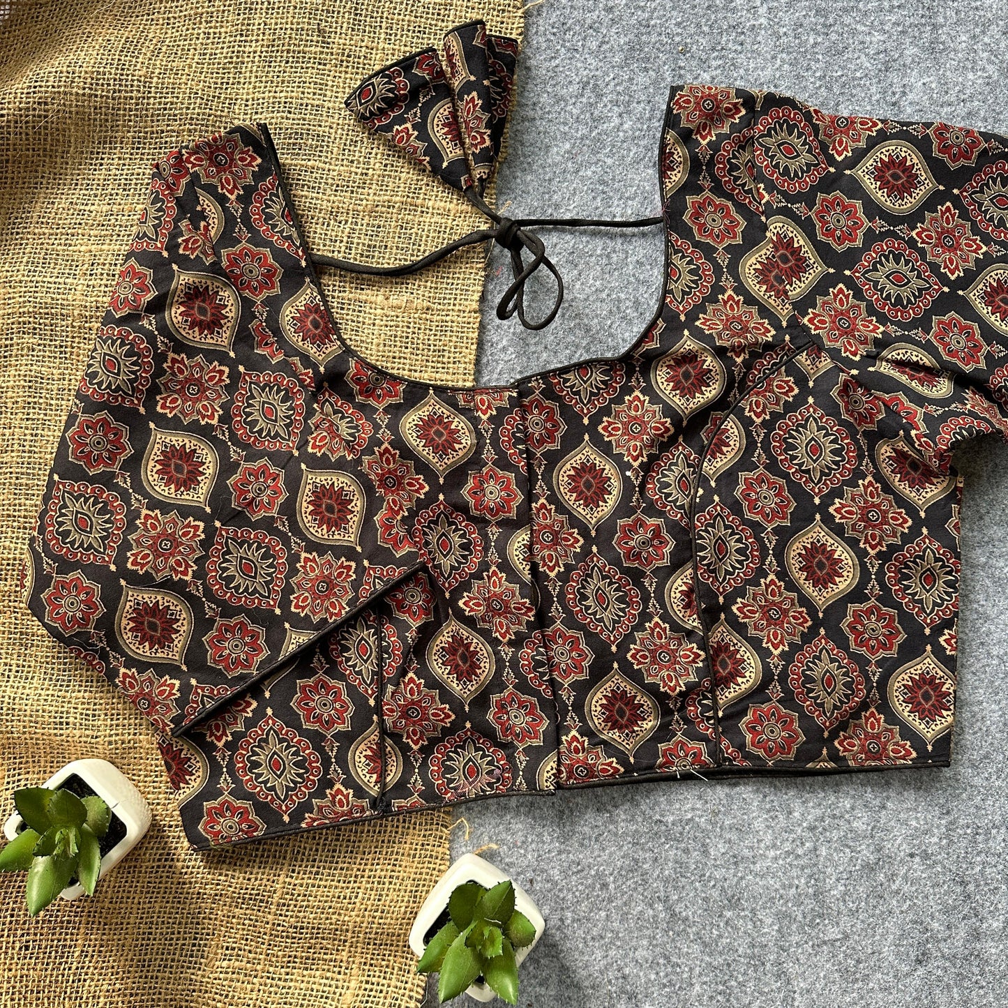 Ajrakh Cotton Ready Made Blouse – 50 AED