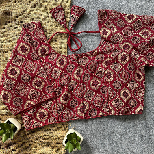 Ajrakh Cotton Ready Made Blouse – 50 AED