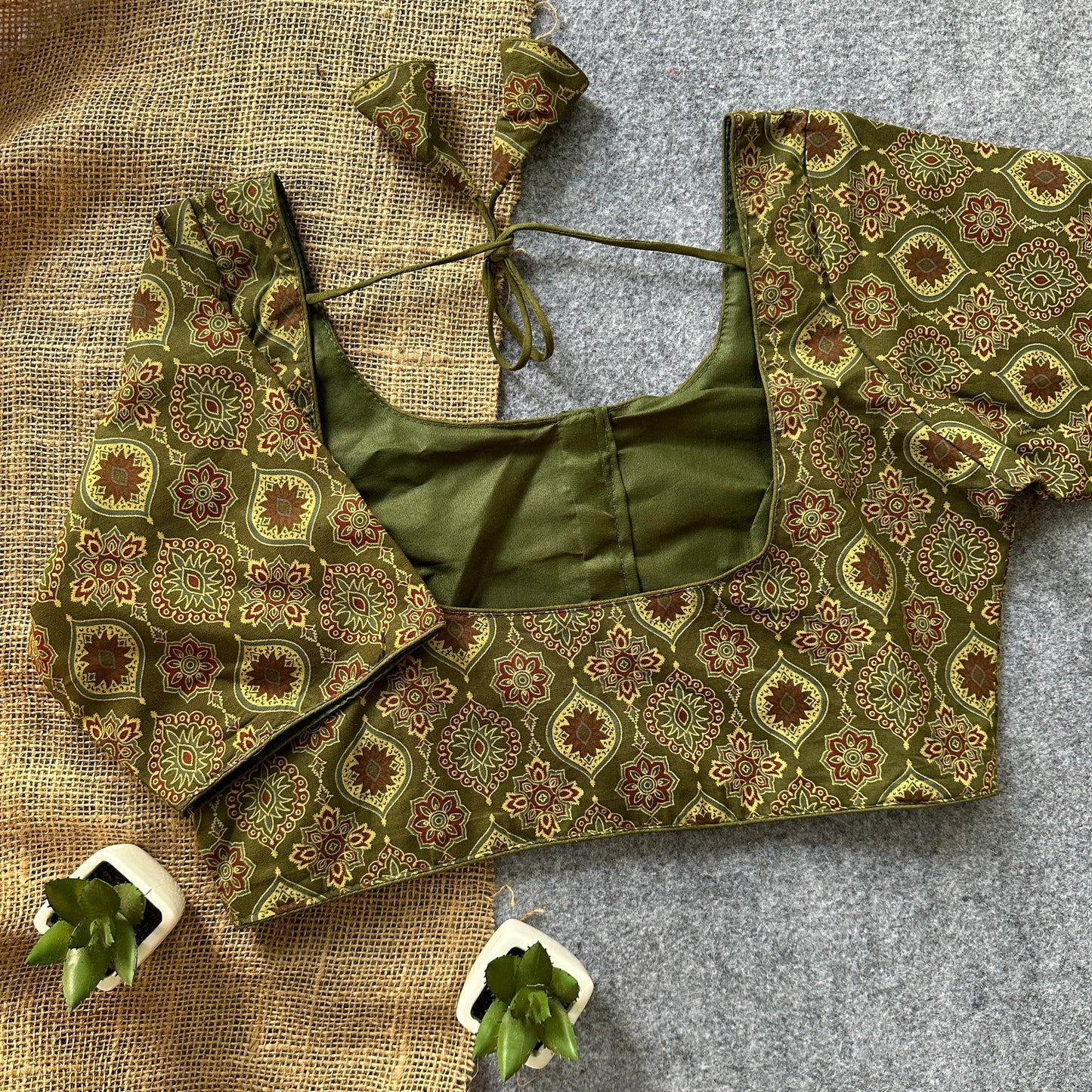 Ajrakh Cotton Ready Made Blouse – 50 AED