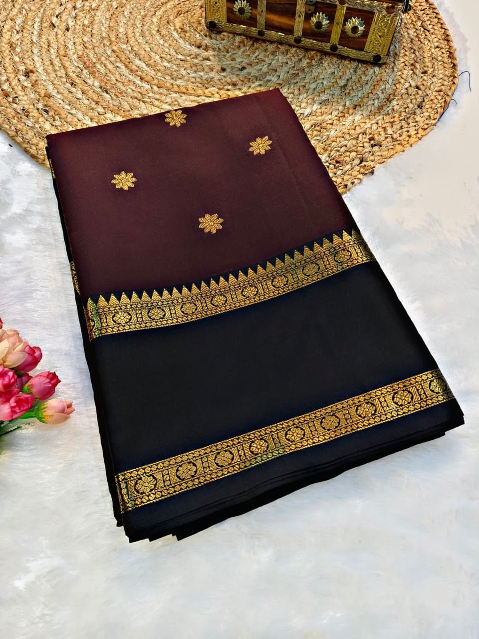 Semi Katan Silk Saree – 119 AED