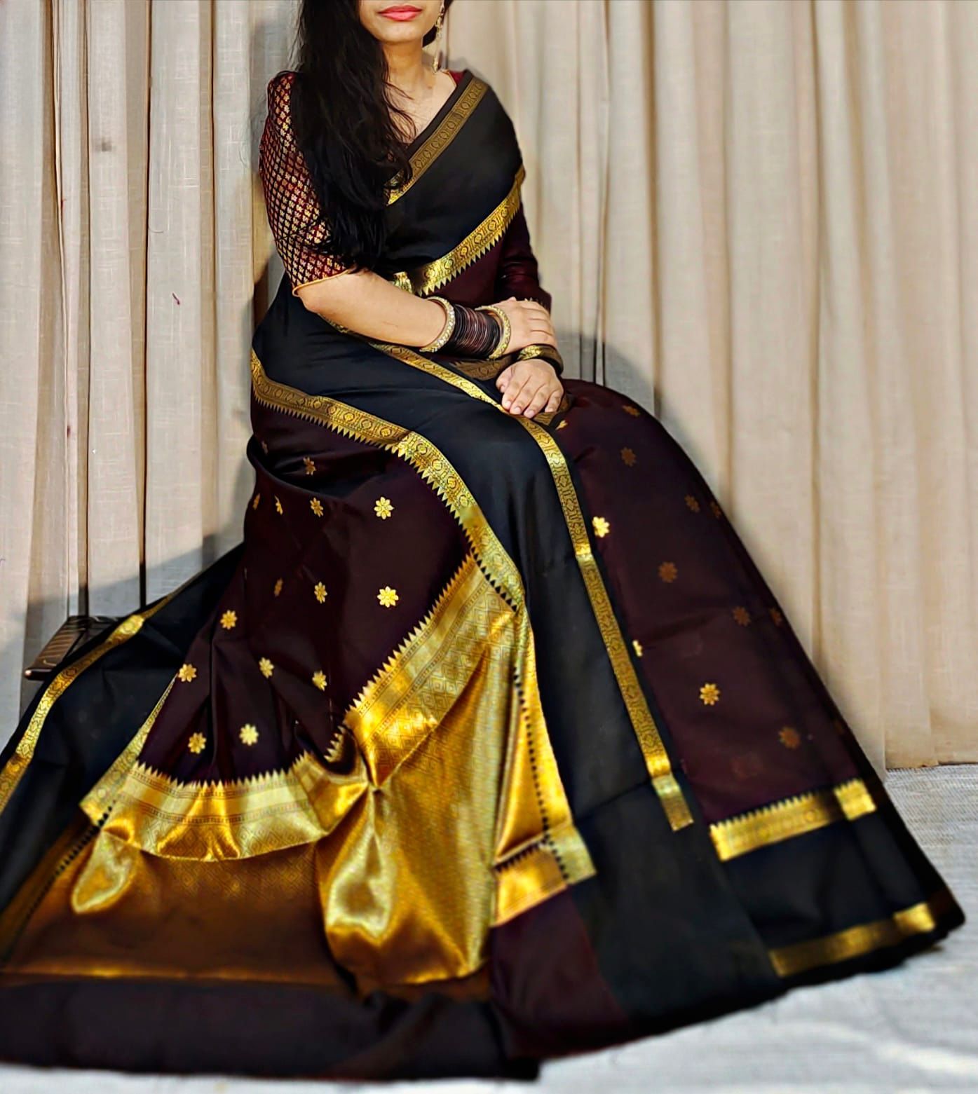 Semi Katan Silk Saree – 119 AED