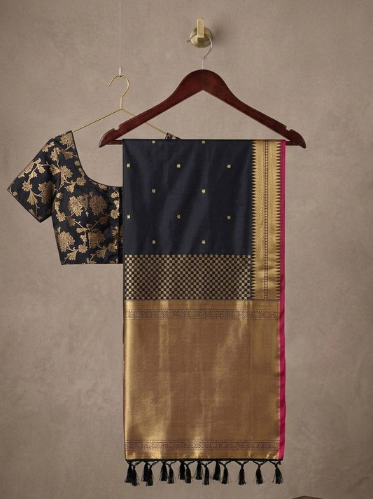 Soft Silk Saree with Rich Zari Weaving – 115 AED