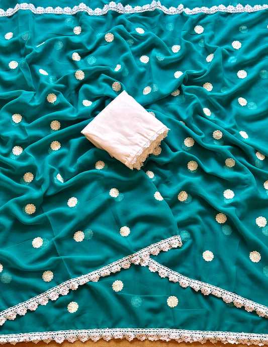 Georgette Embroidered Saree – 75 AED